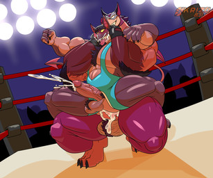 abdominal_bulge anal anal_orgasm anal_penetration anthro anthro_on_anthro anthro_penetrated anthro_penetrating anthro_penetrating_anthro audience ball_tuft balls barazoku bat_ears bat_nose beard biceps big_dom_small_sub black_hair blush bodily_fluids body_hair bottomwear brown_body brown_fur butt chest_hair claws clothing crouching crowd cum cum_drip cum_from_mouth cum_from_nose cum_in_ass cum_in_mouth cum_in_nose cum_inflation cum_inside cum_through cumshot dominant dominant_anthro dominant_male dripping duo ejaculation exhibitionism facial_hair fangs feet fighting_ring from_behind_position full_nelson fur genital_fluids genitals glans gloves grin group hair hairy hairy_balls half-closed_eyes hands-free handwear hat headgear headwear humanoid_genitalia humanoid_penis inflation larger_male lights looking_pleasured lucha_libre_mask luchador male male/male male_penetrated male_penetrating male_penetrating_male manly mask muscular muscular_anthro muscular_arms muscular_bottom muscular_male muscular_thighs muscular_top narrowed_eyes orange_body orange_fur orgasm pants pecs penetration penis pink_eyes pubes purple_hair rope sex sharp_teeth size_difference smaller_male smaller_penetrated smile spade_tail sports_mask sportswear spread_legs spreading submissive submissive_anthro submissive_male tail tan_body tan_fur teeth triceps tuft vein veiny_penis wrestler wrestling wrestling_mask wrestling_singlet yellow_sclera okrizo831 sleazy_komori val_vasquez bat leaf-nosed_bat mammal microbat spectral_bat vampire_bat yangochiropteran 6:5 absurd_res hi_res