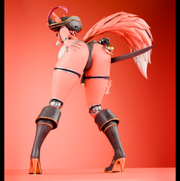 anthro anus anus_peek barely_visible_anus belt bent_over big_breasts big_tail black_clothing black_knee_boots black_panties black_underwear boots breasts butt camel_toe claws clothing crossgender ear_piercing ear_ring female footwear fur glistening glistening_body glistening_boots glistening_clothing glistening_footwear glistening_panties glistening_underwear hair hand_on_butt hand_on_own_butt high_heeled_boots high_heels hook hook_hand knee_boots knee_highs legwear looking_at_viewer looking_back looking_back_at_viewer machine melee_weapon mtf_crossgender orange_background orange_body orange_eyes orange_fur panties piercing pirate pirate_hat presenting presenting_hindquarters raised_tail rear_view ring_piercing scabbard shirt shoes short_hair simple_background solo sword tail thick_thighs topwear underwear weapon white_clothing white_shirt white_topwear wide_hips zelyonka mayosplash_(modeler) five_nights_at_freddy's scottgames foxy_(fnaf) animatronic canid canine fox mammal robot robot_anthro 2026 3d_(artwork) blender_(artwork) blender_cycles_(artwork) digital_media_(artwork) full-length_portrait hi_res pillarbox portrait red_theme watermark
