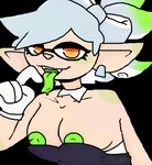 areola breasts clothing ear_piercing female green_areola green_insides green_mouth green_nipples green_tongue hair humanoid_pointy_ears looking_at_viewer nipples open_mouth piercing pointy_ears pseudo_hair smile solo tentacle_hair tentacles tongue tongue_out unusual_insides wardrobe_malfunction fuzzrock3 nintendo splatoon marie_(splatoon) animal_humanoid cephalopod cephalopod_humanoid humanoid inkling marine marine_humanoid mollusk mollusk_humanoid alpha_channel digital_media_(artwork)