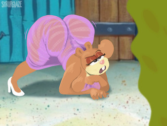 anthro ass_up being_watched big_butt breasts butt clothed clothing door dress female footwear high_heels huge_butt inside looking_at_another male open_mouth presenting shadow shoes tail underwater wall_(structure) water waffafries nickelodeon spongebob_squarepants sandy_cheeks spongebob_squarepants_(character) eastern_grey_squirrel grey_squirrel mammal rodent sciurid tree_squirrel