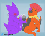 anthro balls blush bodily_fluids cum duo erection frottage genital_fluids genitals male male/male masturbation nude open_mouth penile penis red_eyes sex simple_background smile tail tongue lxzylux nintendo pokemon generation_1_pokemon generation_5_pokemon gengar pokemon_(species) scalie scrafty 5:4 animated digital_media_(artwork) no_sound short_playtime webm