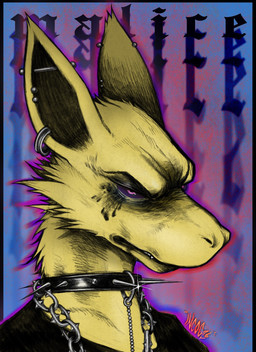 alternative_fashion anthro black_collar black_inner_ear chain_necklace collar ear_piercing ear_ring ear_stud fur industrial_piercing jewelry makeup male mascara necklace piercing punk purple_eyes ring_piercing solo spiked_collar spikes wearing_collar yellow_body yellow_fur incogneat-o nintendo pokemon fan_character rufus_(thekinginpurple) abra generation_1_pokemon pokemon_(species) english_description hi_res portrait