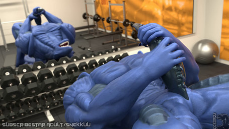 abs after_masturbation after_orgasm arched_back biceps big_muscles big_penis biped black_claws black_penis blue_body bodily_fluids claws cum cum_on_body cum_on_chest cum_on_self cumshot deltoids dumbbell ejaculation erection excessive_cum excessive_genital_fluids eyeless genital_fluids genitals glistening glistening_genitalia glistening_penis gym huge_muscles inside knot long_tail lying male masturbation mirror mirror_reflection muscular muscular_male nude on_back pecs penile penile_masturbation penis quads reflection solo spiked_penis spiked_tail spikes spikes_(anatomy) tail tapering_penis thick_neck three-quarter_view throbbing throbbing_penis thrusting triceps twitching two-handed_masturbation weights snekkuu alien_(franchise) karkhar alien aquatic fish hybrid shark xenomorph 16:9 2025 3d_(artwork) 3d_animation animated digital_media_(artwork) high_framerate no_sound short_playtime video widescreen