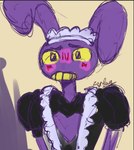 anthro clothing maid_uniform male uniform zerbug glitch_productions the_amazing_digital_circus jax_(tadc) lagomorph leporid mammal rabbit hi_res sketch