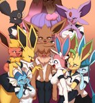 anthro big_breasts blue_eyes breasts clothed clothing evolutionary_family eyewear female fingers gesture glasses group hair hair_over_eyes hand_gesture open_mouth pointing question_mark school_uniform uniform burgerkiss conditional_dnp nintendo pokemon mompunny vee_(burgerkiss) canid canine eevee eeveelution espeon flareon generation_1_pokemon generation_2_pokemon generation_4_pokemon generation_6_pokemon glaceon jolteon leafeon lopunny mammal pokemon_(species) shiny_pokemon sylveon umbreon vaporeon 2022 digital_media_(artwork) hi_res sibling_(lore) sister_(lore)