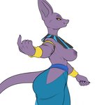 anthro beckoning breasts butt clothing crossgender female gesture hairless looking_at_viewer mtf_crossgender nipples simple_background solo white_background danonymous dragon_ball dragon_ball_super beerus domestic_cat felid feline felis hairless_cat mammal sphynx_(cat) 2020 hi_res