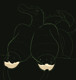 anthro areola bedroom_eyes bent_over big_breasts bodily_fluids breast_milking breasts female huge_breasts lactating looking_at_viewer machine milk milking_machine narrowed_eyes nipples non-mammal_breasts non-mammal_lactation non-mammal_nipples seductive smile solo tail thick_tail snapps crocodile crocodilian reptile scalie aliasing animated animated_gif digital_media_(artwork) short_playtime sketch