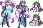 anthro big_breasts big_butt breasts butt clothed clothing dress female hand_on_hip legwear looking_back nipples rear_view solo thigh_highs wide_hips bartending_crow laa amphibian axolotl marine mole_salamander salamander absurd_res hi_res