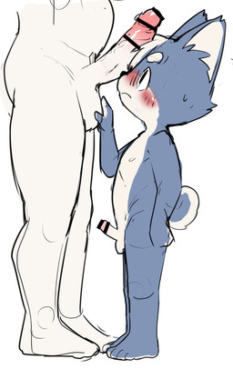 4_toes anthro balls blue_body blue_fur blue_hair blush countershade_feet countershading duo embarrassed erection eyebrows feet fingers fist foreskin fur genitals hair humanoid_genitalia humanoid_penis kemono looking_at_another's_penis male male/male nude_male penis penis_awe penis_on_face penis_on_head penis_size_difference side_view simple_background size_difference standing tail toes vein veiny_penis white_background white_body white_fur white_hair young young_anthro young_male manmosu_marimo ichi_inukai canid canine canis mammal wolf 2025 absurd_res censored hi_res japanese_description