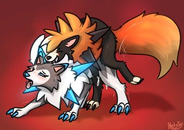 all_fours alternate_color blush bodily_fluids breath cum cum_drip cum_inside doggystyle dripping duo female feral from_behind_position fur genital_fluids glowing male male/female male_penetrating open_mouth orgasm panting penetration quadruped sex simple_background sweat tail tongue conditional_dnp heliofox nintendo pokemon celeste_(heliofox) loki_(acetheeevee) generation_7_pokemon lycanroc mammal midday_lycanroc pokemon_(species) digital_media_(artwork)