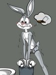 anthro bladder_bulge blush bodily_fluids clothed clothing leaking_urine male omorashi pee_stains peeing restrained solo tears toilet underwear underwear_only wet wet_clothing wet_underwear illegaleel looney_tunes warner_brothers bugs_bunny lagomorph leporid mammal rabbit 3:4 hi_res