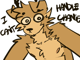 anthro biped black_eyes floppy_ears fur looking_at_viewer male nude_anthro nude_male safe_nudity slim_anthro slim_male solo text yellow_body yellow_fur chee44newt canid canine canis domestic_dog mammal 2025 4:3 english_text hi_res