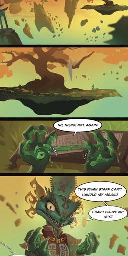 4_fingers ambiguous_gender anthro biped claws clothed clothed_anthro clothing dialogue finger_claws fingers front_view green_body solo teeth text tongue silgiriya_mantsugosi chameleon_(kung_fu_panda) lizard reptile scalie 2025 absurd_res comic digital_drawing_(artwork) digital_media_(artwork) english_text hi_res url
