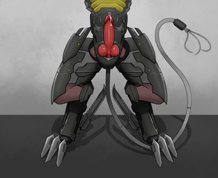 animal_genitalia animal_penis black_body blade bodily_fluids canine_genitalia canine_penis cum genital_fluids genitals knot knotted_penis leaking_precum machine male multicolored_body penis precum simple_background solo tail zagelt konami metal_gear metal_gear_rising:_revengeance platinumgames blade_wolf robot robot_feral 2025