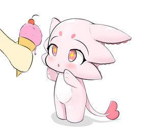 :o ambiguous_gender anthro blush cherry chibi daww dessert duo eyelashes food fruit holding_food holding_object ice_cream melting_ice_cream multicolored_body open_mouth pink_body plant pupils semi-anthro solo_focus sparkles sparkling_eyes standing star_pupils two_tone_body white_body cloterchohan amphibian aquatic axolotl mole_salamander salamander absurd_res hi_res