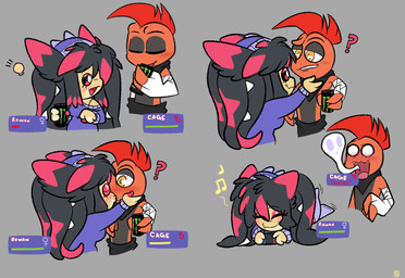 draining_kiss female fusion gameplay_mechanics gui health_bar humor kissing male male/female pokemon_fusion pokemon_move unknown_artist nintendo pokemon cage_(royalchomper) rowan_(chikidoodlez) generation_3_pokemon generation_5_pokemon generation_6_pokemon generation_9_pokemon mawile mega_evolution mega_mawile pokemon_(species) scrafty tinkaton absurd_res hi_res