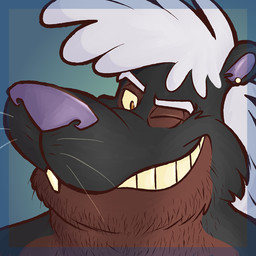 anthro beard facial_hair hair hairy male slightly_chubby solo whiskers white_hair gtskunkrat gtskunkrat_(character) hybrid mammal mephitid murid murine rat rodent skunk 1:1