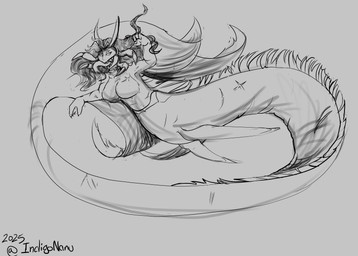 bared_teeth fin mandibles mermaid_tail monster_girl_(genre) scar scars_all_over split_form teeth teeth_showing indigonanu jewish_mythology mythology aquatic aquatic_dragon dragon leviathan merfolk monster mythological_creature mythological_marine mythological_scalie scalie 2025 absurd_res digital_media_(artwork) hi_res sketch