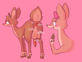 animal_genitalia animal_penis antlers anus backsack balls big_balls blush blush_stickers brown_body brown_fur butt cervine_genitalia cervine_penis countershade_body countershade_face countershade_neck countershade_tail countershade_torso countershading dewclaw_hooves duo female feral fur genitals hooves horn looking_at_balls looking_at_genitalia male male/female musk musky_balls open_mouth open_smile penis pink_background pink_eyes presenting presenting_anus presenting_balls presenting_hindquarters presenting_penis puffy_anus quadruped red_nose scut_tail short_tail simple_background smile standing tail toony clockstops3am conditional_dnp rudolph_the_red-nosed_reindeer_(tv_special) clarice_(rudolph_the_red-nosed_reindeer) rudolph_the_red-nosed_reindeer deer mammal hi_res