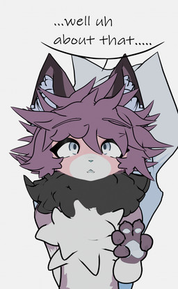 5_fingers anthro arm_tuft belly black_body black_fur black_hair blue_body blue_eyes blue_fur blue_hair blue_mouth blue_nose blue_paws blue_skin cat_tail chest_fur chest_tuft claws curvy_figure dialogue eyebrows eyelashes fangs femboy fingers fluffy fluffy_ears fluffy_hair fluffy_tail fur fur_tuft gesture hair inner_ear_fluff looking_up male messy messy_fur multicolored_body multicolored_ears multicolored_fur multicolored_hair multicolored_skin multicolored_tail navel neck_tuft one_hand_up open_mouth paws pink_body pink_fur pink_hair pink_nose pointy_ears pose purple_body purple_eyes purple_fur purple_hair purple_skin raised_hand simple_background slim small_nose small_waist solo speech_box standing tail tail_motion tailwag teeth text text_box tuft tuft_ears white_background white_body white_fur white_hair white_sclera white_tail wide_hips qin qatto_(qin) domestic_cat felid feline felis mammal 3d_(artwork) absurd_res blender_(artwork) cel_shading digital_media_(artwork) english_text hi_res shaded