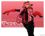 anthro big_breasts bodysuit breasts clothing female gloves handwear latex latex_clothing latex_gloves latex_handwear shirt skinsuit solo thick_thighs tight_clothing topwear wide_hips matixcs deer mammal hi_res