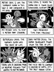 4_panel_comic ambiguous_gender anterior_nasal_aperture anthro black_eyes black_text closed_smile dialogue ellipsis exclamation_point eyebrows eyelashes fire flaming_tail group mouth_closed open_mouth paws scarf sharp_teeth smile tail teeth text text_box tongue flavia-elric nintendo pokemon pokemon_mystery_dungeon spike_chunsoft bayani_(yapc) grovyle_the_thief charmander chespin gardevoir generation_1_pokemon generation_3_pokemon generation_5_pokemon generation_6_pokemon grovyle humanoid hydreigon legendary_pokemon mew_(pokemon) oshawott pokemon_(species) squirtle 2019 3:4 black_and_white comic digital_media_(artwork) english_text monochrome