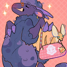 anthro black_body cloven_hooves duo ear_piercing ear_ring eye_bags eyes_closed eyewear female feral fur glasses grin hakarl_shark hooves keychain looking_up male male/female nub_tail orange_body orange_fur piercing pink_nose purse ring_piercing simple_background slightly_chubby smile tail thin_tail tongue tongue_out dragonpatches meep_sheep bovid canid canine canis caprine chihuahua domestic_dog mammal sheep toy_dog 1:1 absurd_res hi_res