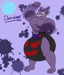 anthro biped black_eyes bottomwear clothed clothing confident diaper diaper_fetish fan_character flexing flexing_muscles generation_1_pokemon ghost haunter looking_at_viewer male muscular muscular_anthro muscular_male nintendo pokemon pokemon_(species) purple_background purple_body simple_background solo spirit tail underwear wearing_diaper yoshi-eats-your-pie