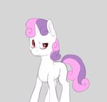 female fur grey_background hair horn looking_at_viewer multicolored_hair pink_hair purple_hair quadruped red_eyes simple_background solo two_tone_hair white_body white_fur young mileslancer friendship_is_magic hasbro my_little_pony mythology rbd_presents sweetie_belle_(mlp) thrackerzod demon equid equine mammal mythological_creature mythological_equine unicorn colored_sketch hi_res sketch