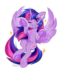 chest_tuft female feral fetlocks flying hooves horn simple_background smile smiling_at_viewer solo sparkles tuft underhoof wings margony friendship_is_magic hasbro my_little_pony mythology twilight_sparkle_(mlp) equid equine mammal mythological_creature mythological_equine winged_unicorn