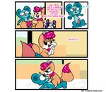 anthro anthro_on_anthro balls bear comic dialogue domestic_cat english_text erection felid feline felis female genitals giant_panda group hasbro herpestid littlest_pet_shop littlest_pet_shop_(2012) male male/female mammal mongoose not_a_furfag penis penny_ling sugar_sprinkles sunil_nevla text trio url