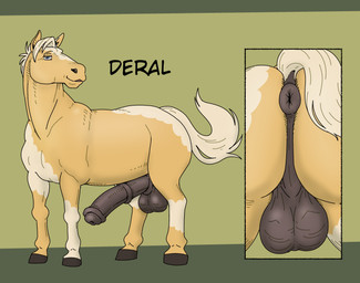 animal_genitalia animal_penis anus backsack balls big_balls equine_anus equine_genitalia equine_penis feral flared_penis genitals hooves huge_balls male medial_ring penis puffy_anus quadruped solo tail denim_(artist) equid equine horse mammal hi_res model_sheet
