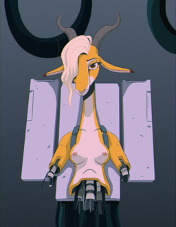 2_horns amputee anthro areola bangs biped blonde_hair breasts brown_eyes cable cybernetics disability eyebrows eyelashes female fur furniture grey_background hair horn looking_at_viewer lying machine multicolored_body multicolored_fur nipples nude on_back on_table orange_body orange_fur pink_areola pink_nipples pink_nose quadruple_amputee robot_gore simple_background solo strapped strapped_down table two_tone_body two_tone_fur white_body white_fur white_sclera wire pandaz09 disney ghost_in_the_shell zootopia gazelle_(zootopia) antelope bovid cyborg gazelle mammal 2021 crossover digital_drawing_(artwork) digital_media_(artwork) hi_res