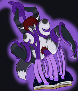 anal anal_penetration anthro bdsm big_breasts bondage bound breasts female magic nipples oral oral_penetration penetration pubes sex spell summoning tentacle_sex tentacles triple_penetration vaginal vaginal_penetration 6strife9 canid canine canis fox hybrid mammal wolf absurd_res hi_res
