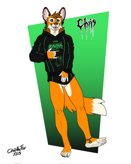 anthro balls barefoot blue_eyes brown_hair clothing ear_piercing ear_ring ears_up feet foot_fetish foot_focus fox_tail fur genitals hair humanoid_feet male mostly_nude orange_body orange_fur piercing plantigrade ring_piercing shirt solo tail text text_on_clothing tongue tongue_out tongue_piercing topwear white_body white_fur bartek22 zabka chris_the_fox_(bartek22) canid canine fox mammal hi_res