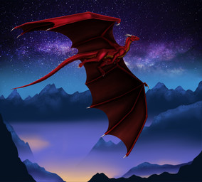 belly claws cloud dewclaw digitigrade feral finger_claws flying green_eyes horn male membrane_(anatomy) membranous_wings mountain night red_body red_scales red_wings scales scutes sky solo star tail tapering_tail thick_tail white_claws white_horn wings yellow_belly vixiak european_mythology mythology zetralth dragon mythological_creature mythological_scalie scalie western_dragon absurd_res digital_media_(artwork) hi_res