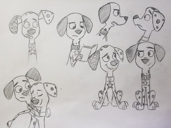 black_ears black_nose black_spots book collar duo feral floppy_ears fur heterochromatic_ears hug male reading reading_book spots star toony white_body white_fur white_spots anonymous_artist 101_dalmatian_street 101_dalmatians disney dylan_(101_dalmatians) canid canine canis dalmatian domestic_dog mammal 4:3 absurd_res hi_res
