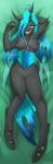 anthro anthrofied arthropod biped blush breasts changeling conditional_dnp dakimakura dakimakura_design featureless_crotch female friendship_is_magic hasbro hi_res insect_wings looking_at_viewer lying my_little_pony nipples nude open_mouth queen_chrysalis_(mlp) scappo smile solo tongue wings