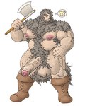 anthro axe balls belly big_balls big_penis genitals hairy huge_balls huge_penis hyper hyper_balls hyper_genitalia hyper_penis male moobs musclegut muscular muscular_male nipples pecs penis shoulder_hair t3ns3n mythology canid canine canis mammal mythological_canine mythological_creature werecanid werecanine werecreature werewolf wolf big_body hi_res