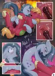 2019 abdominal_bulge animal_genitalia animal_penis anus balls balls_deep big_macintosh_(mlp) blush bodily_fluids butt comic cowgirl_position cutie_mark dialogue digital_media_(artwork) duo earth_pony english_text equid equine equine_genitalia equine_penis eyes_closed female female_on_top female_penetrated feral freckles friendship_is_magic from_front_position fur genital_fluids genitals hasbro hi_res hioshiru hooves horse humanoid_genitalia humanoid_genitalia_on_feral humanoid_pussy humanoid_pussy_on_feral internal looking_pleasured male male/female male_on_bottom male_penetrating male_penetrating_female mammal marble_pie_(mlp) medial_ring my_little_pony on_bottom on_top open_mouth penetration penile penile_penetration penis penis_in_pussy pony pussy quadruped saliva saliva_string sex sweat text tongue tongue_out vaginal vaginal_fluids vaginal_penetration