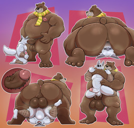 abdominal_bulge anal anal_penetration anthro anthro_on_anthro anthro_penetrated anthro_penetrating anthro_penetrating_anthro anus balls balls_deep bandage big_butt big_dom_small_sub bodily_fluids bully bullying butt butt_focus butt_smother butt_sniffing chokehold claws clenched_teeth clothing cum cum_inside deep_rimming dominant duo erection face_fucking facesitting facial_markings feet fellatio foot_fetish fur genital_fluids genitals grey_body grey_fur half-closed_eyes head_markings headlock huge_butt humanoid_genitalia humanoid_penis humiliation irrumatio kneeling larger_male looking_at_viewer looking_back male male/male male_penetrated male_penetrating male_penetrating_male markings mischievous_smile muscular muscular_humanoid muscular_male musk musk_cloud narrowed_eyes naughty_face nipples nose_in_anus nude open_mouth oral oral_penetration organs overweight overweight_male penetration penile penis penis_in_mouth presenting presenting_hindquarters rear_view red_eyes reverse_piledriver_position rimming scarf sex simple_background sitting_on_another size_difference smile smothering sniffing snout_fuck stand_and_carry_position standing standing_sex stomach submissive submissive_male sweat sweaty_butt sweaty_genitalia tail teeth text thick_thighs tongue wide_hips denilsexo dreamworks puss_in_boots_(franchise) death_(puss_in_boots) papa_bear_(puss_in_boots) animal_humanoid bear canid canine canis humanoid mammal mammal_humanoid ursine wolf comic digital_media_(artwork) english_text hi_res