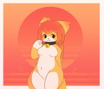 absurd_res bell bell_collar breasts collar domestic_cat featureless_breasts featureless_crotch felid feline felis female hi_res mammal mangocat_(mc233tkx) mc233tkx navel nude wide_hips