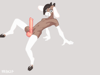 anthro armwear balls brown_body clothing elbow_gloves erection featureless_chest femboy genitals gloves grey_background handwear hooves horn legwear looking_at_viewer male male_anthro penis simple_background slim_anthro slim_male solo thigh_highs white_armwear white_clothing white_elbow_gloves white_gloves white_handwear white_legwear white_thigh_highs 7b7a2f bovid caprine goat mammal 4:3 absurd_res hi_res