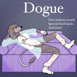 accessories_only anthro bedroom_eyes black_pawpads blue_eyes breasts clothing female fluffy fur furniture grey_body grey_fur medium_breasts modelling multicolored_body narrowed_eyes nipples nude nude_anthro nude_female pawpads pink_crotch seductive skinny smile smiling_at_viewer sofa solo text translucent translucent_clothing two_tone_body white_body white_fur barkbeast fake_brand lyra_(barkbeast) canid canine canis domestic_dog mammal poodle 1:1 cover_art english_text hi_res