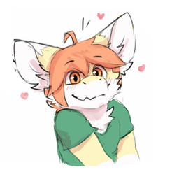anthro blush cheek_tuft closed_smile clothed clothing dipstick_ears ear_markings facial_tuft front_view fur glistening glistening_eyes green_clothing green_shirt green_t-shirt green_topwear hair heart_symbol looking_at_viewer male mouth_closed multicolored_ears orange_eyes orange_hair shirt simple_background smile solo t-shirt topwear tuft unsigned wavy_mouth white_background white_body white_ears white_fur white_inner_ear yellow_body yellow_ears yellow_fur pache_riggs mythology kutto dragon furred_dragon furred_scalie mythological_creature mythological_scalie scalie 1:1 half-length_portrait portrait