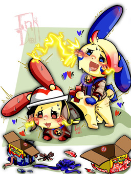 ahegao anthro anthro_on_anthro anthro_penetrated anthro_penetrating bell bell_collar big_ears blush bodily_fluids bow_ribbon christmas_present clothing collar doggystyle duo female from_behind_position gift hat headgear headwear heart_eyes heart_symbol holidays implied_transformation looking_pleasured magic magic_item male male/female male_on_top on_top penetration plap sex shaking standing standing_doggystyle standing_sex sweat tail tongue tongue_out transformation transformation_through_magic inkdoll christmas nintendo pokemon harmony_(pokemon) urbain_(pokemon) generation_3_pokemon lagomorph leporid mammal minun plusle pokemon_(species) rabbit rodent hi_res