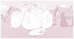 2017 anthro big_breasts big_butt blush breasts building butt butt_expansion curvy_figure duo equid equine expansion feathered_wings feathers female fluttershy_(mlp) friendship_is_magic growth hair hasbro hi_res horn huge_butt huge_hips hyper hyper_butt hyper_hips macro mammal mr.pink my_little_pony mythological_creature mythological_equine mythology nude pegasus thick_thighs twilight_sparkle_(mlp) unicorn voluptuous wide_hips wings