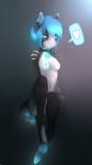 anthro blue_eyes blue_hair blue_nipples breasts collar cowbell female hair heart_symbol hooves looking_at_viewer nipples nude solo here-kitty-kitty bluebell_(zuboko) equid equine horse mammal digital_media_(artwork) hi_res shaded