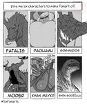 assisted_exposure big_breasts bodily_fluids breasts claws drooling exposed_breasts female huge_breasts male saliva sharp_teeth teeth tongue tongue_out krekk0v capcom doom_(series) doom_eternal godzilla_(series) id_software microsoft monster_hunter mythology six_fanarts_challenge the_ritual toho khan_maykr moder shin_godzilla alien alien_humanoid angel animal_humanoid deer deity demon elder_dragon fatalis flying_wyvern gogmazios humanoid hybrid kaiju mammal maykr monster paolumu reptile scalie hi_res meme monochrome