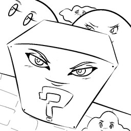 ?_block block blush cloud eyelashes female group item_box looking_at_viewer not_furry plant question_mark seductive shrub smile davidsanchan mario_bros nintendo animate_inanimate 1:1 black_and_white digital_drawing_(artwork) digital_media_(artwork) monochrome
